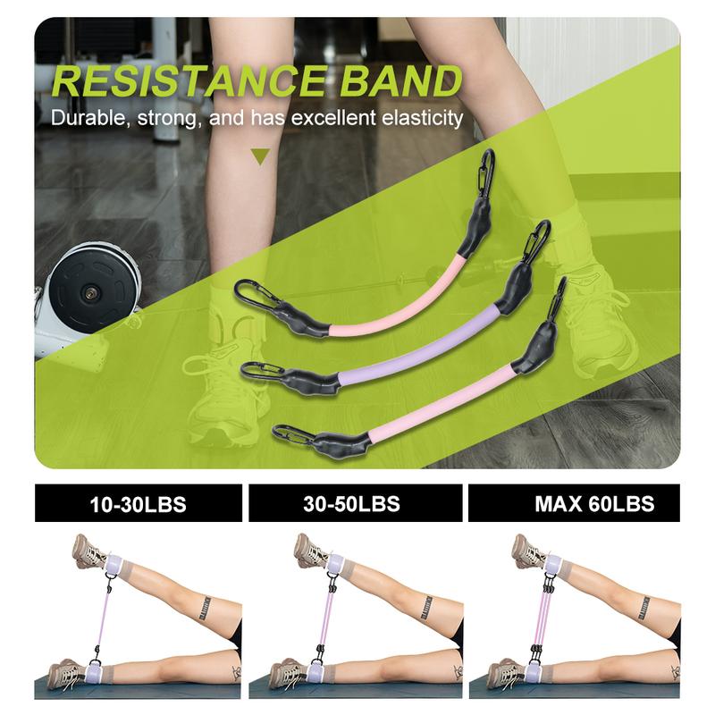 Leather Ankle Resistance Bands, Working out with Cuffs 3 Resistance Bands for Butt Lift Women Training Home Workout Equipment for Kickbacks Hip Glutes