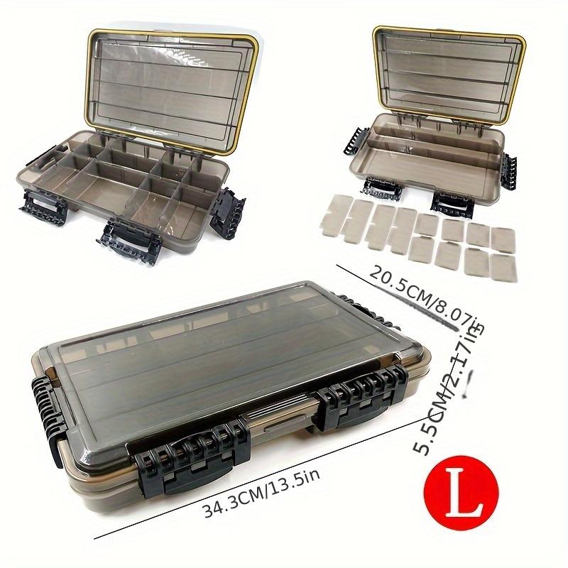 Fishing Tackle Box Organizer Waterproof Bait Box with Removable Compartment for Different Bait Nuts Screw Beads, Large Capacity Waterproof Fishing Tackle Box Fishing Accessory Organizer, Hook Fake Bait Box Fishing Supplies Lua Box Gift