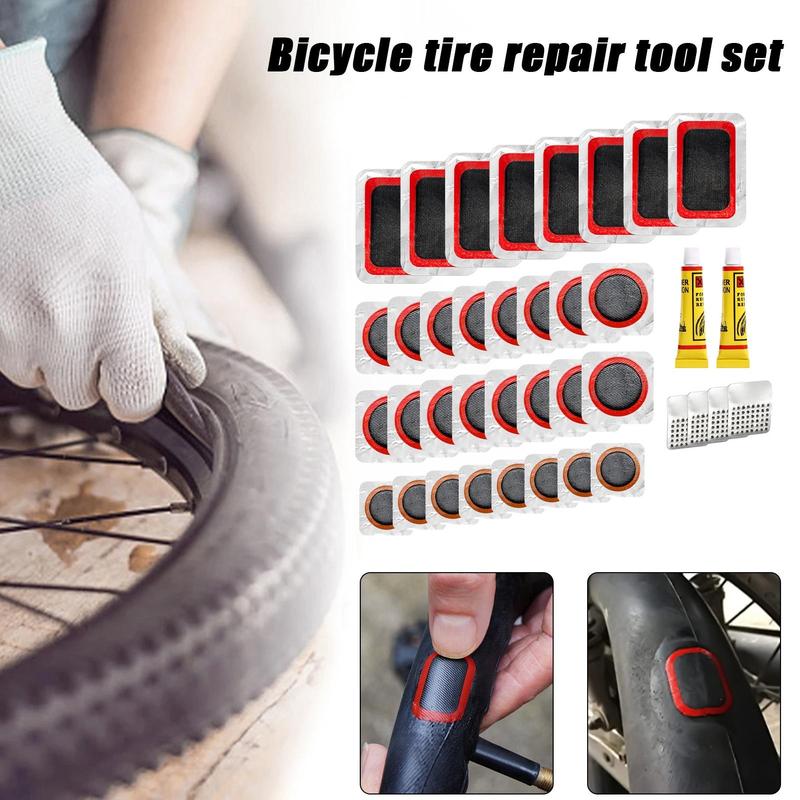 Bicycle Tire Repair Kit, 1 Set Bicycle Tire Repair Tool, Easy To Use Bicycle Tire Repair Kit, For Bicycle Motorcycle Wheel Repair