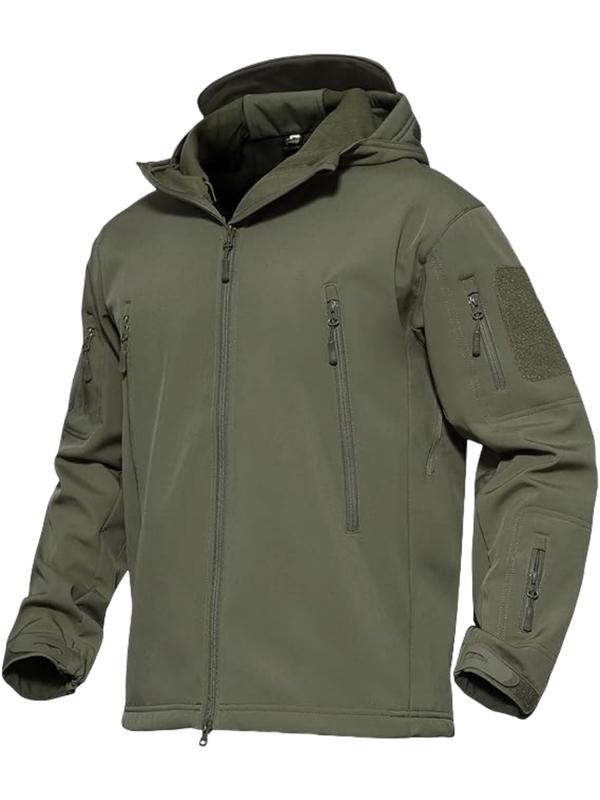 Men's Military Tactical Sports Warm Woolen Hooded Outdoor Adventure Jacket Jacket