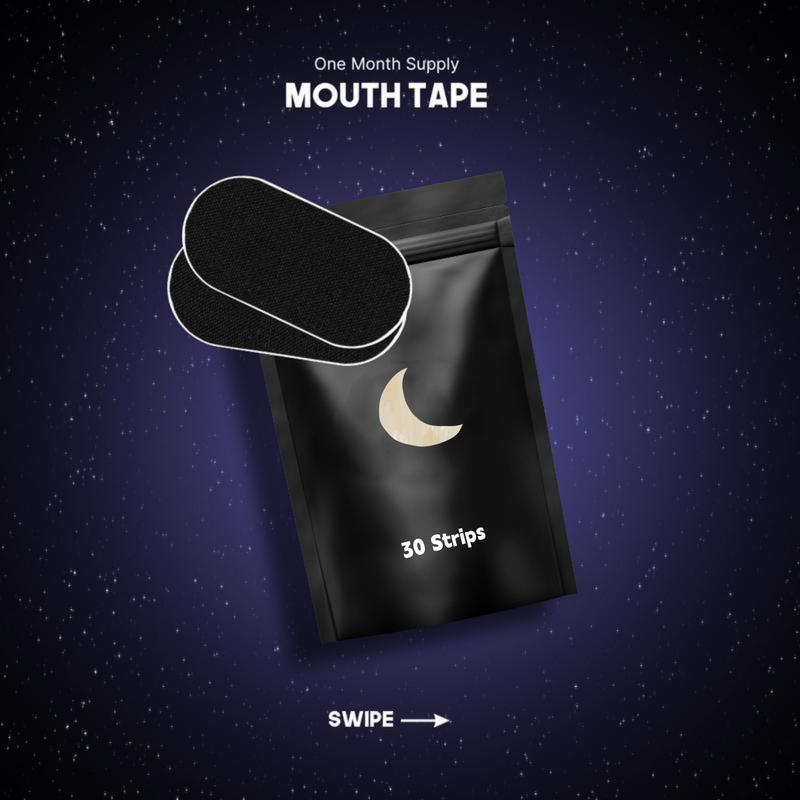 Ultra Breathable Mouth Tape One Month Supply 30 Strong Adhesive Sleep Strips, Enhanced Lip Fit for Maximum Comfort, Sport Accessories for Better Sleep