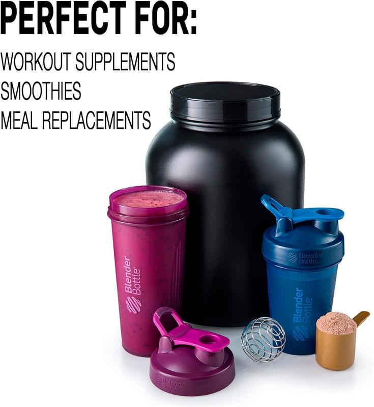 Classic Shaker Bottle Perfect for Protein Shakes and Pre Workout, 28-Ounce, Black