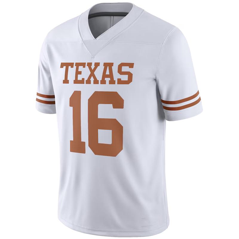 Arch Manning Texas Longhorns Replica Football Jersey - White, Sport Jersey Shirt, Trendy Men Sport Jersey, Classic Men Jersey, Gift For Fan Sport