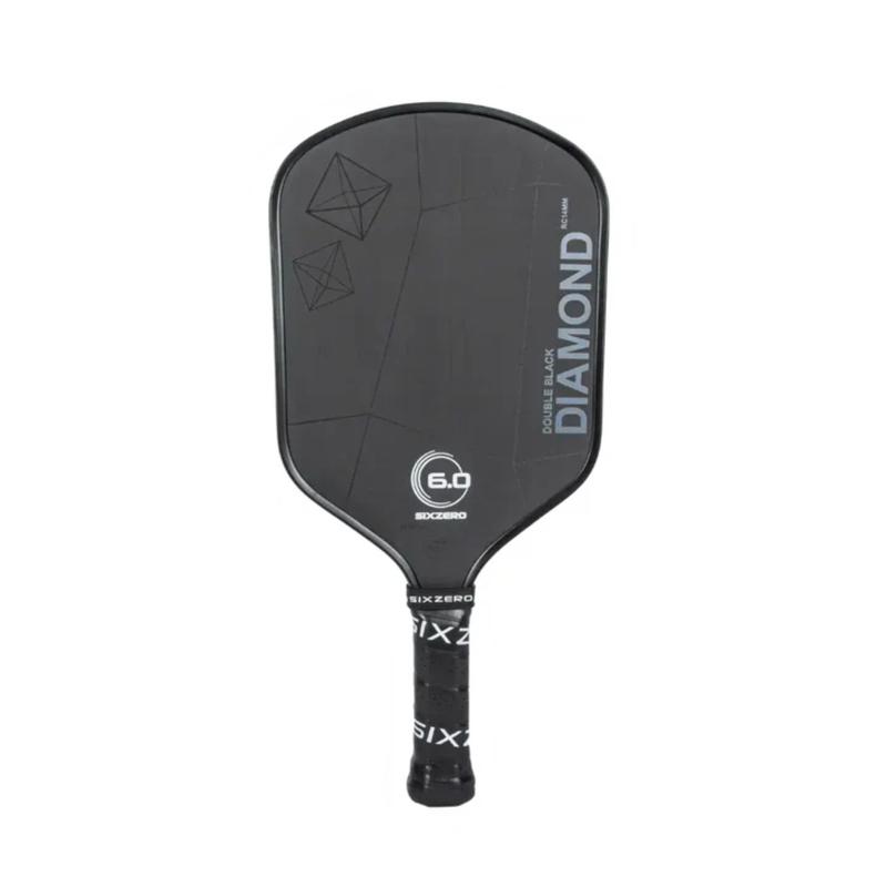 Six Zero Pickleball – Double Black Diamond Control – Black with White 6.0 logo Pickleball Paddles