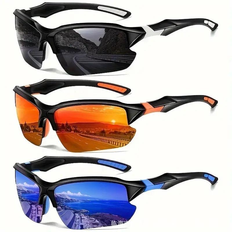 Half Frame Polarized Sunglasses Men's Cycling Running Fishing Sports Sunglasses