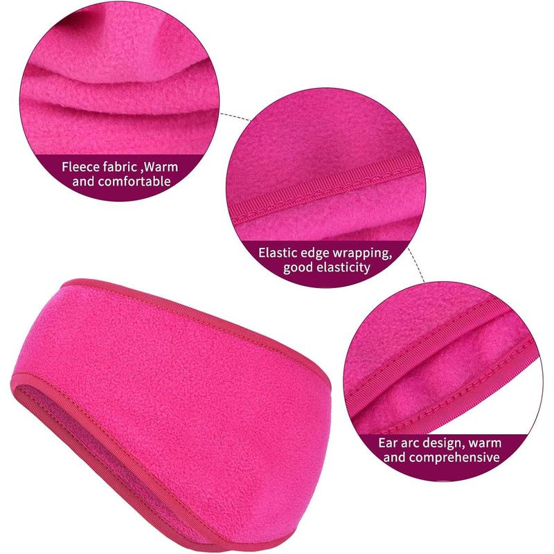 3 Pcs Ear Warmer Fleece Headbands Ear Muffs Winter Running Gear for Women Men Adult