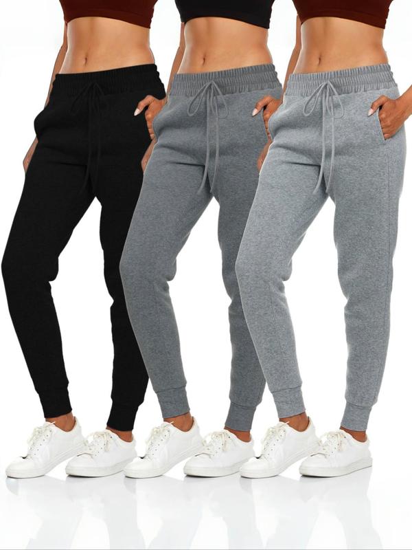 Women's Solid Drawstring Waist Sweatpants, Clean Girl Clothes, Casual Pocket Jogger Pants for Women Daily Wear, Ladies Bottoms for All Seasons