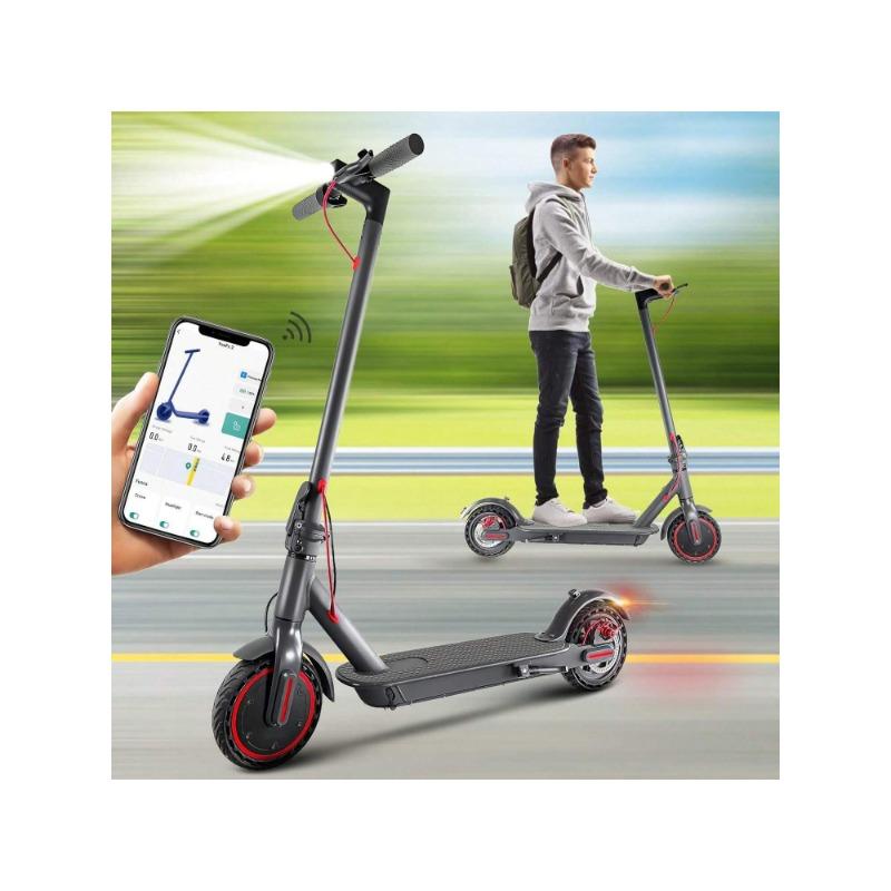 350W Electric Scooter Foldable Adults E-Scooter 20 Miles Long Range 15.5Mph Moped Scooter Shock Absorption Folding With APP Control