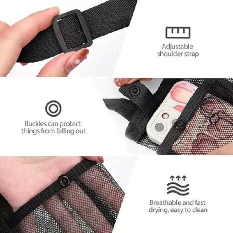 Mesh Water Bottle Holder, Portable Phone Storage Bag, Foldable Sleeve Bag for Outdoor Hiking Cycling