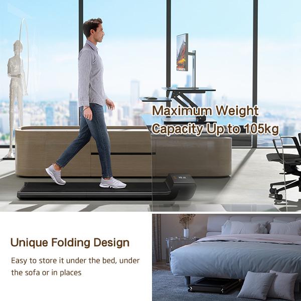 WalkingPad  A1 Pro foldable Treadmill Kingsmith 300 lb user weight 2 in 1 for Home & Office, with Remote Control and Smart App, Wider Walking Belt, 12 Months Warranty