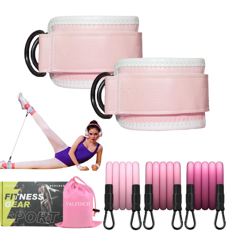 Leather Ankle Resistance Bands, Working out with Cuffs 3 Resistance Bands for Butt Lift Women Training Home Workout Equipment for Kickbacks Hip Glutes