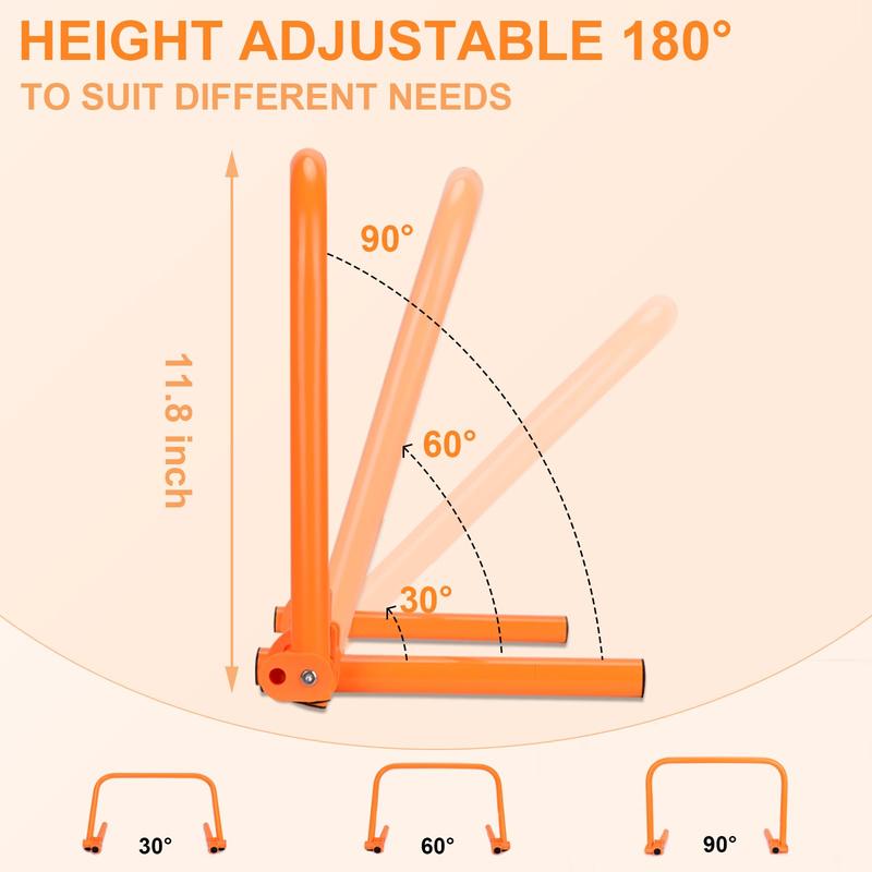 Adjustable Agility Training Hurdles Set - 6 Speed Hurdles, 12 Cones & Storage Bag for Football, Basketball, Soccer