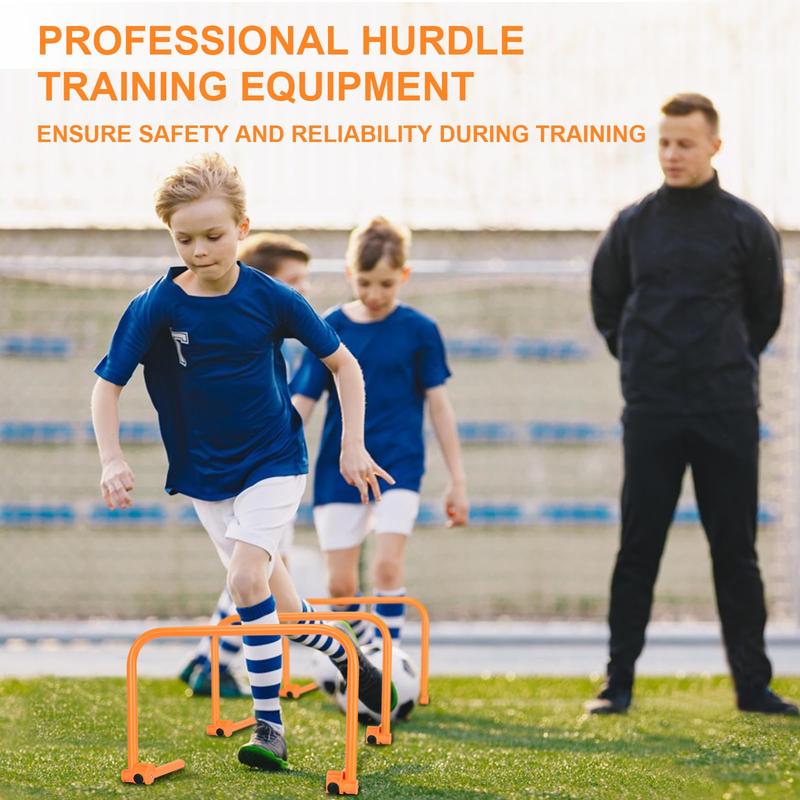 Adjustable Agility Training Hurdles Set - 6 Speed Hurdles, 12 Cones & Storage Bag for Football, Basketball, Soccer