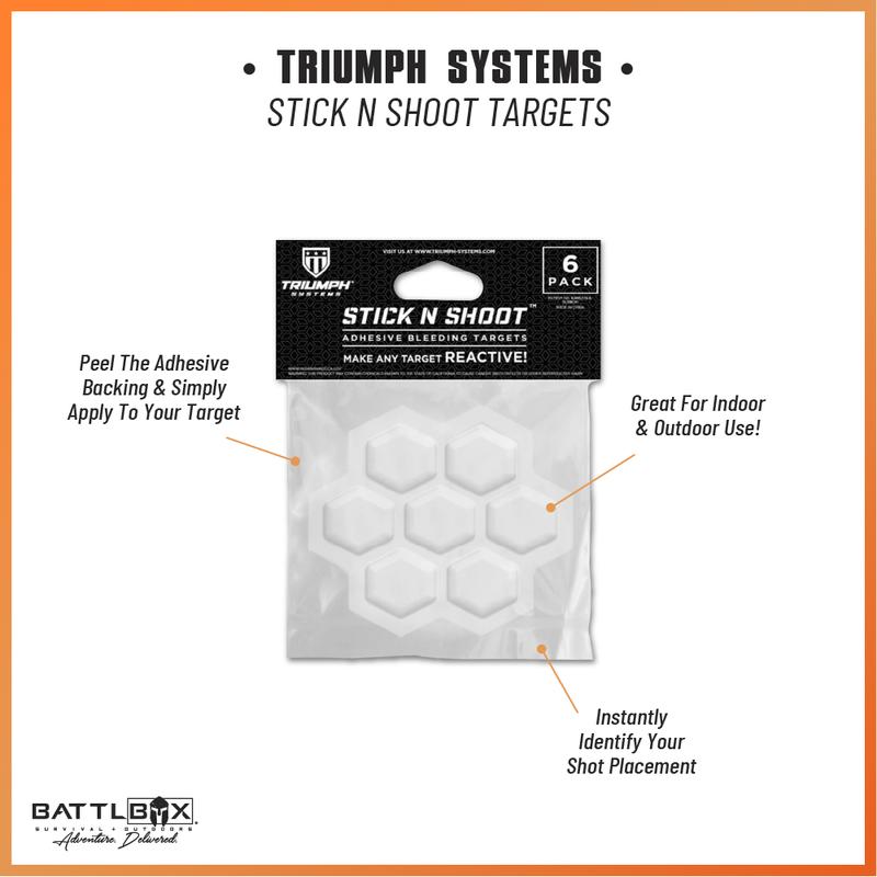 Triumph Stick N Shoot Targets: Reactive Shooting Targets, 6 Adhesive Bleeding Target Pods