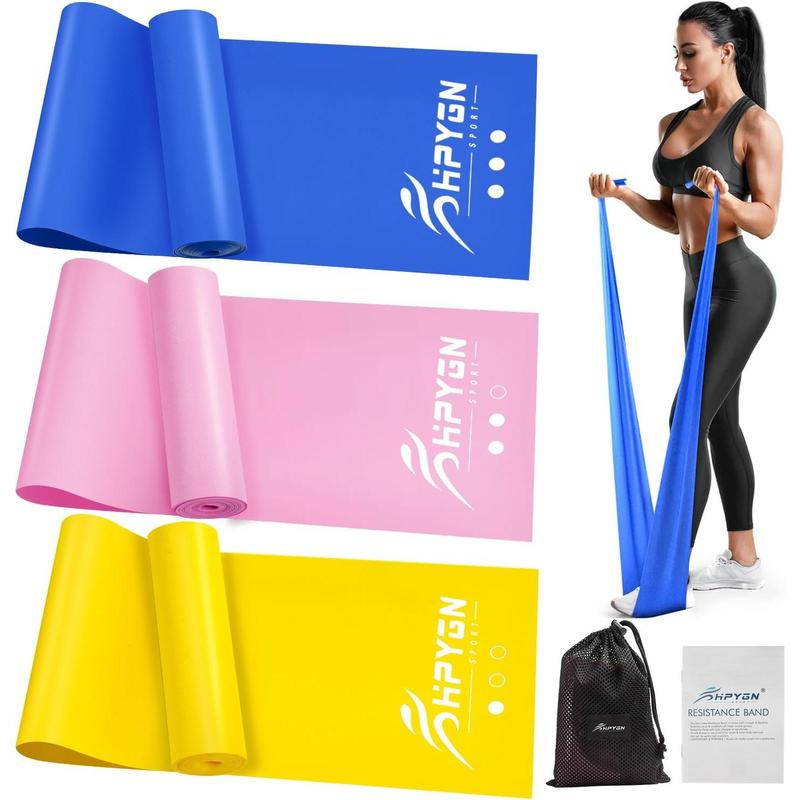 Resistance Bands, Exercise Bands, Physical Therapy Bands for Strength Training, Yoga, Pilates, Stretching, Stretch Elastic Band with Different Strengths, Workout Bands for Home Gym