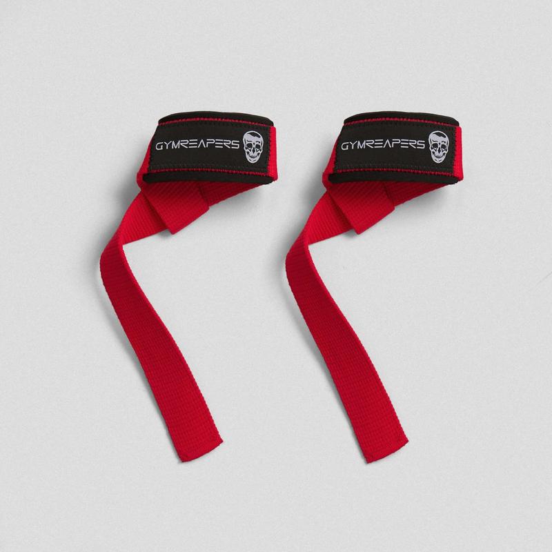 Lifting Straps | Premium Padded Weightlifting Straps - Red Black