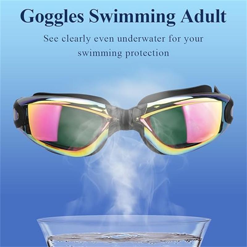 Swim Goggles, Pool Goggles Anti-Fog&Anti-UV No Leaking Adult Men Women Teenagers