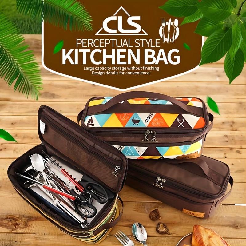 Outdoor Camping Storage Bag, Multifunctional Camping Utensils Organizer, Portable Travel Camping Storage Supplies