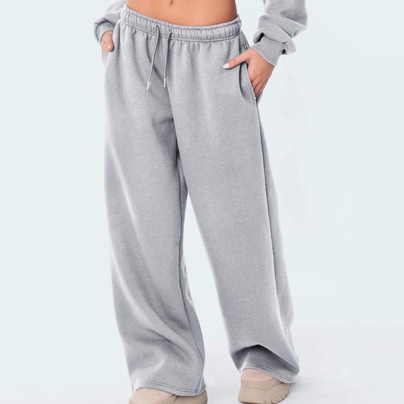 Wide Leg Sweatpants for Women Elastic High Waisted Baggy Sweat Pants Teen Girls Oversized Straight Leg Sweatpants