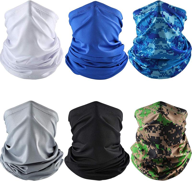 6 Pack Outdoor Sports Ice Silk Face Mask Scarf Men's and Women's Winter Ski Mask Balaclava