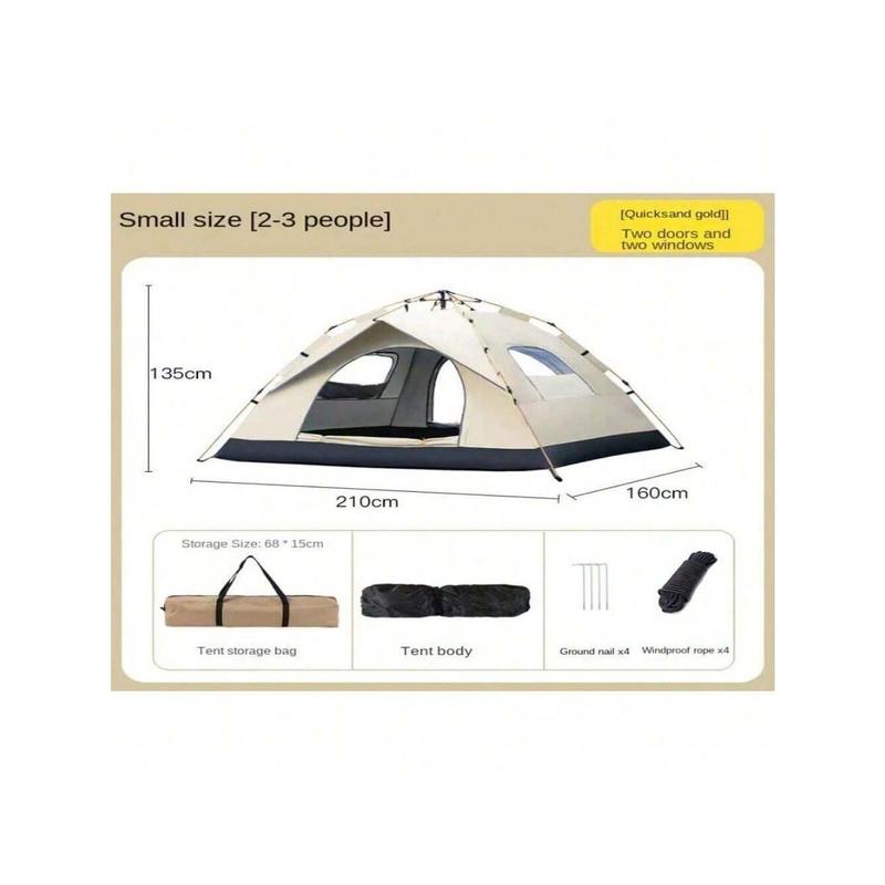 Outdoor Camping Automatic Quick Opening Tent, Silver-Coated Waterproof Sunshade Picnic Tent