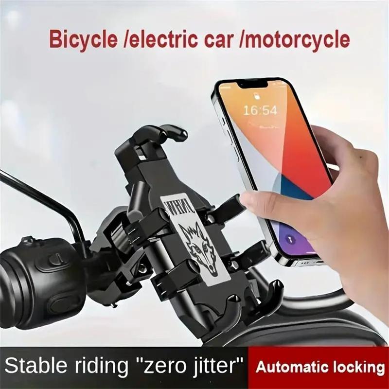 Bike Phone Holder, 360 Degree Rotatable Bike Phone Mount, Shockproof Bike Navigation Bracket, Universal Bike Accessories for Mountain Bike