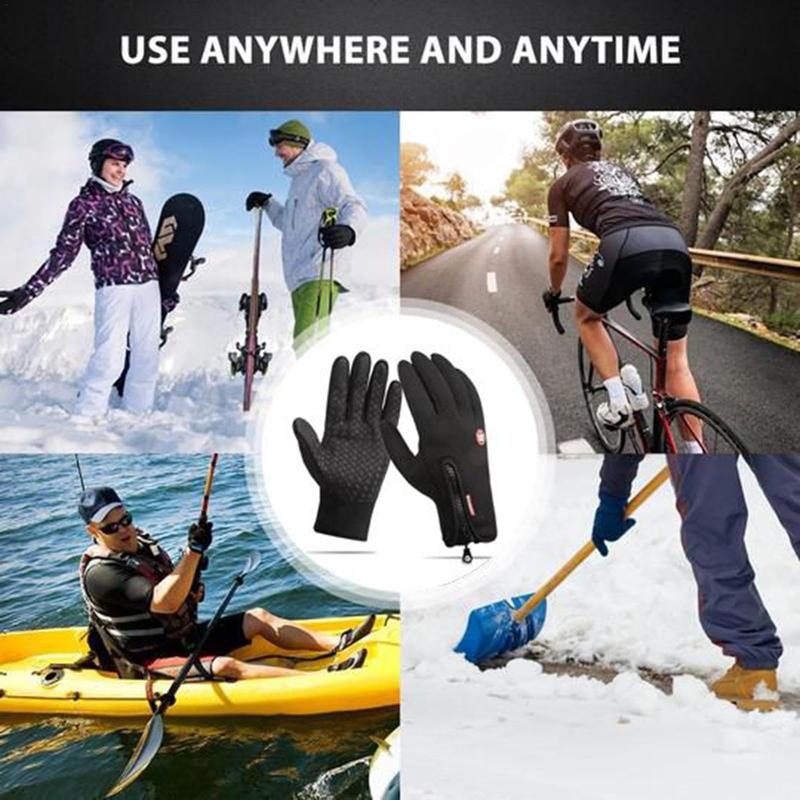 Men Women Waterproof Windproof Gloves Touch Screen Acrylic Thermal Warm Touch Screen Winter Gloves for Hiking Driving Running Cycling Sports