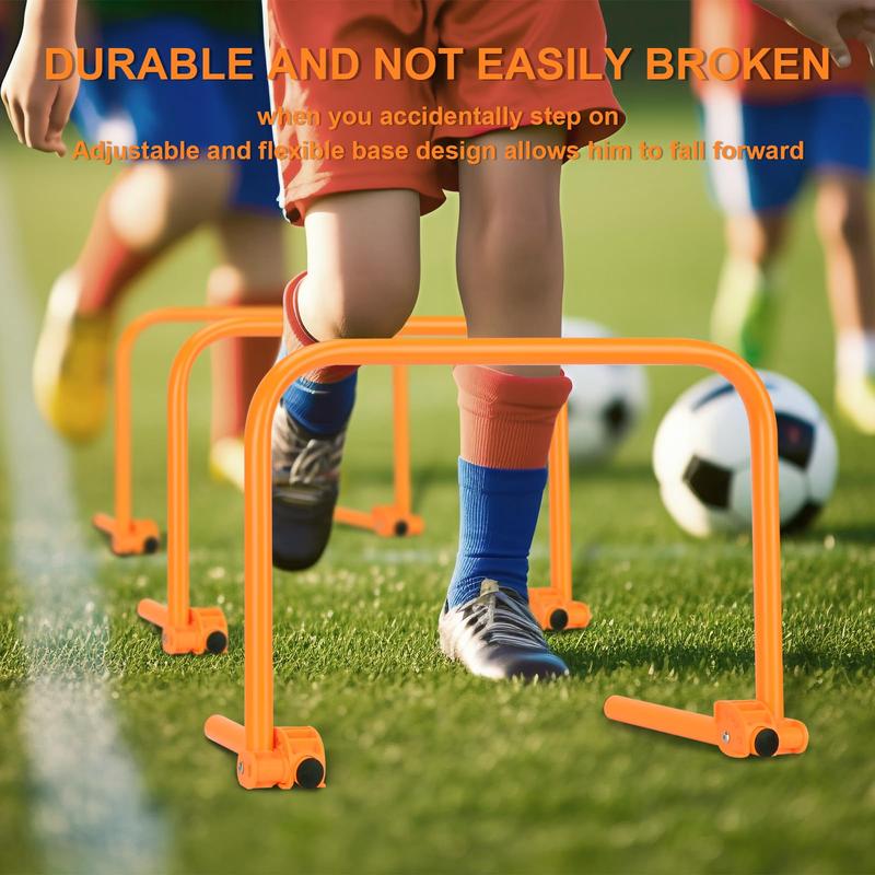 Adjustable Agility Training Hurdles Set - 6 Speed Hurdles, 12 Cones & Storage Bag for Football, Basketball, Soccer