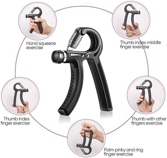 Grip Strength Trainer Adjustable Resistance 22-132 Lbs Hand Grip Strengthener Forearm Exerciser with Counter Writable Christmas