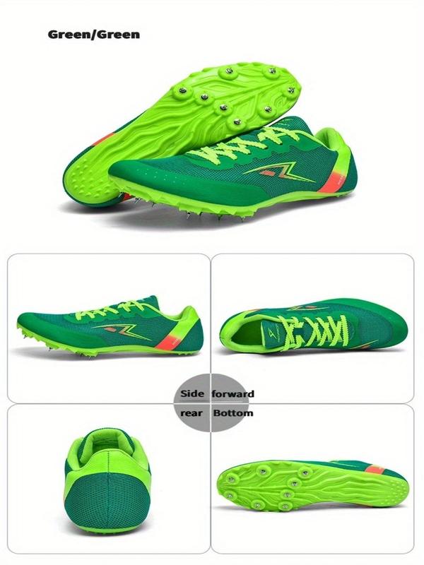 Men's Sporty Lace Up Training Shoes, 2024 New Style Comfortable Breathable Spikes Shoes for Track & Field, Athletic Shoes for Running Jumping