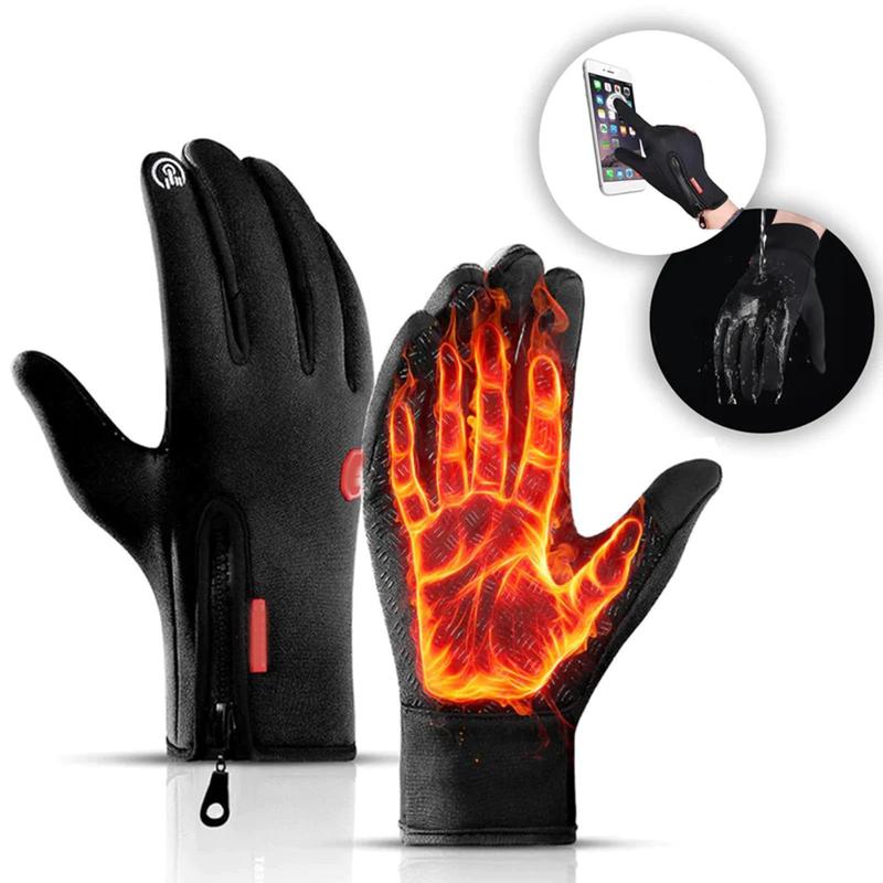 Men Women Waterproof Windproof Gloves Touch Screen Acrylic Thermal Warm Touch Screen Winter Gloves for Hiking Driving Running Cycling Sports