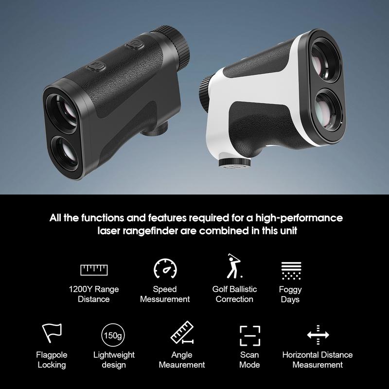 LIZZYKISS Laser Golf Hunting Rangefinder, 1200 Yards 9 Modes 7X Magnification Distance Meter, Speed Angle Flagpole Locking