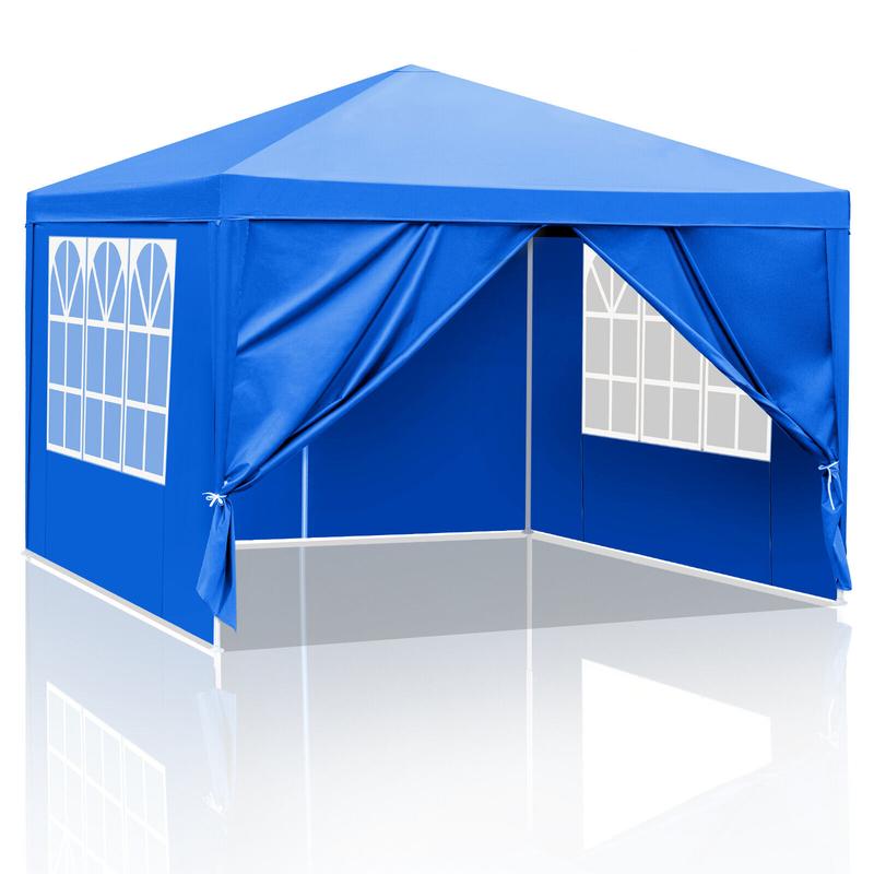 10'x10' Patio Gazebo Waterproof Outdoor Canopy Tent Party Tent With 4 Walls 4