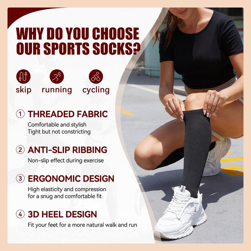 Viconow 4 Pairs Sports Socks for Women - Best Support for Circulation, Running, Travel