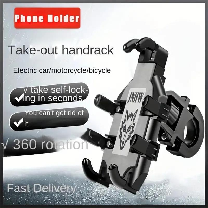 Bike Phone Holder, 360 Degree Rotatable Bike Phone Mount, Shockproof Bike Navigation Bracket, Universal Bike Accessories for Mountain Bike