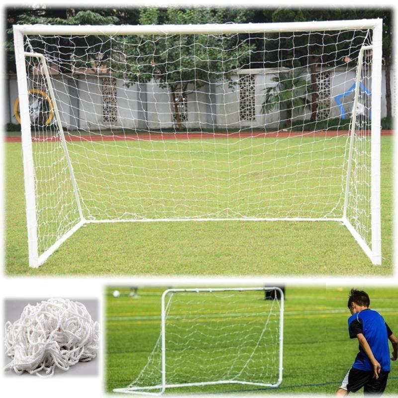 6 x 4FT PE Football Net Soccer Goal Post  Full Size Sport Training Match 2 PCS