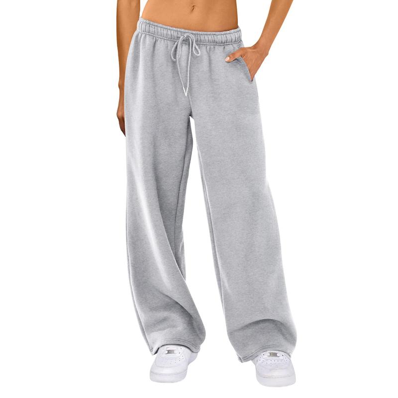 Wide Leg Sweatpants for Women Elastic High Waisted Baggy Sweat Pants Teen Girls Oversized Straight Leg Sweatpants