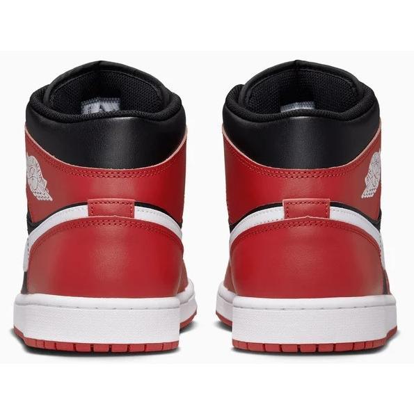 Men's Jordan 1 Mid Black White-Gym Red (DQ8426 061)