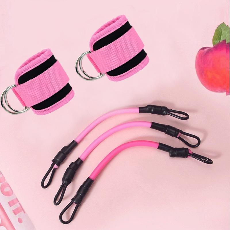 Ankle Strap Resistance Band Set, 1 Set Ankle Strap & Elastic Training Band, Hip Thigh Stretching Band, Fitness Equipment for Home Gym