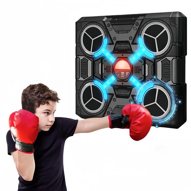 Smart Music Boxing Machine with Boxing Gloves, Wall Mounted Smart Bluetooth-compatible Music Boxing Trainer, Workout Punching Equipment for Home