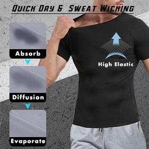 BRISIRA Workout Shirts Short Sleeve Athletic Shirt Gym Basketball Undershirt Breathable Stretchy Shrinkless