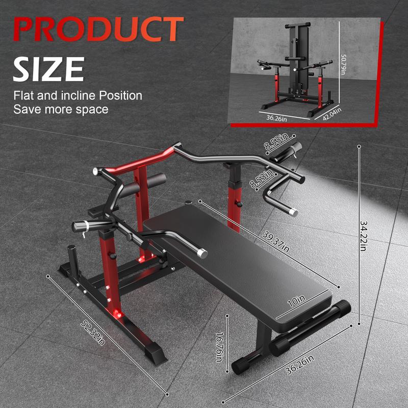 Chest Press Machine, 1250LBS Bench Press Machine with Independent Converging Arms, Adjustable Flat Incline Bench for Chest, Shoulder Home Gym Equipment