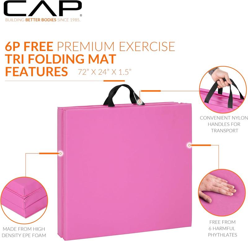 CAP Barbell All Purpose Folding Anti Tear Exercise Training Aerobic Fitness Gym & Gymnastics Balance Mat | Multiple options