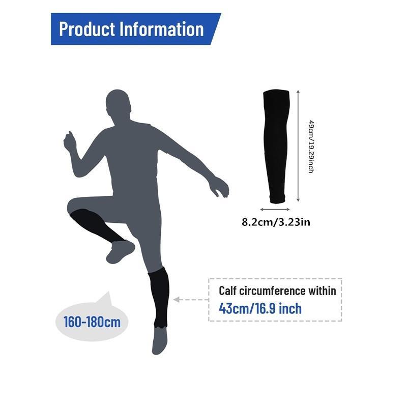 Breathable Soft Sports Leg Sleeves (1 Pair), Over The Knee Football Protective Gear, Football Accessories For Men & Women