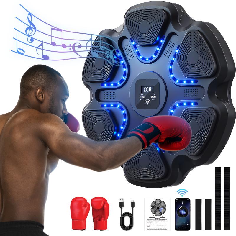 LOVEWE Music Boxing Machine With Boxing Gloves, New Model Music Boxing Machine For Adults, Training Machine With LED Electronic Wall Mounted For Home, Indoor & Gym