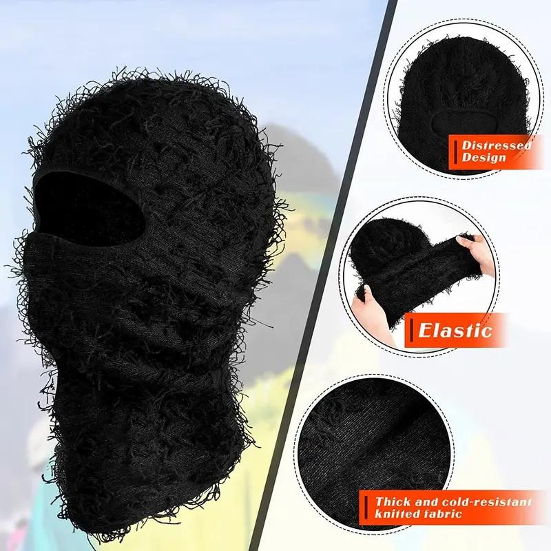 Balaclava Ski Mask, Full Face Knitted Balaclava Hat, Windproof Ski Mask For Cold Weather