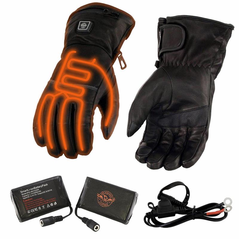 Milwaukee Leather Heated Winter Gloves for Motorcycle Ski Hunting Outdoors w  Battery Pack and i-Touch