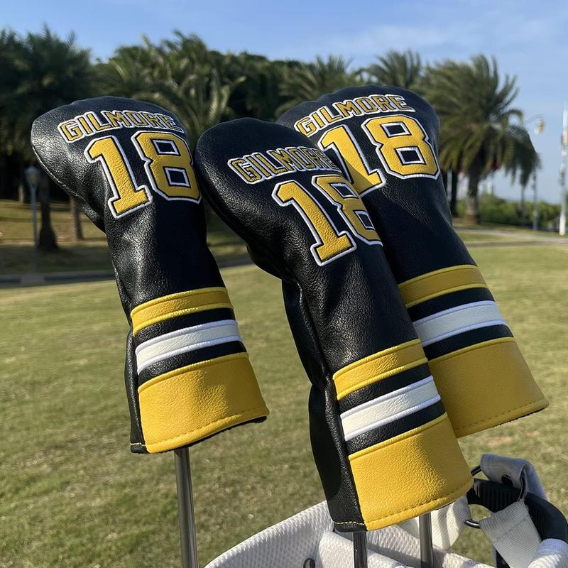 Golf Headcovers Golf Club Head Covers Sports Style Number 18 Premium Leather Driver Fairway(FW) Wood Hybrid(UT) with Number Tags, Golf Blade Mallet Putter Cover