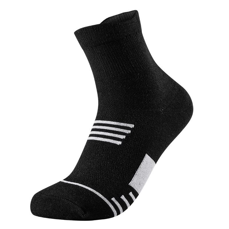 1 Pair 3-Pair Cushioned Athletic Crew Socks: Comfort-Fit, Moisture-Wicking & Durable for Outdoor Sports Enthusiasts