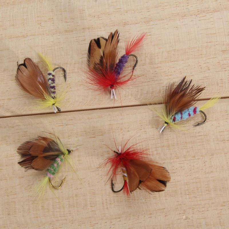 Random Color Artificial Fly Fishing Lure, 12pcs set Bionic Butterfly Hard Bait Plastic Fishing Lure, Fishing Accessories for Outdoor Fishing